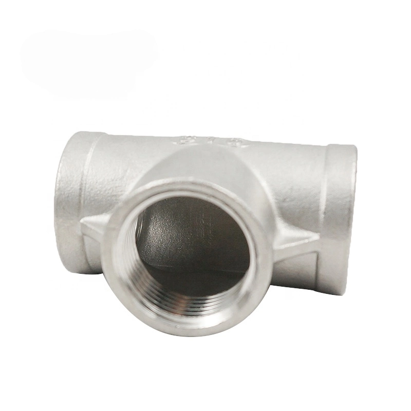 Tubo de acero inoxidable conexiones rosca NPT hembra SS SS304 T316 1/2" de la igualdad de la t