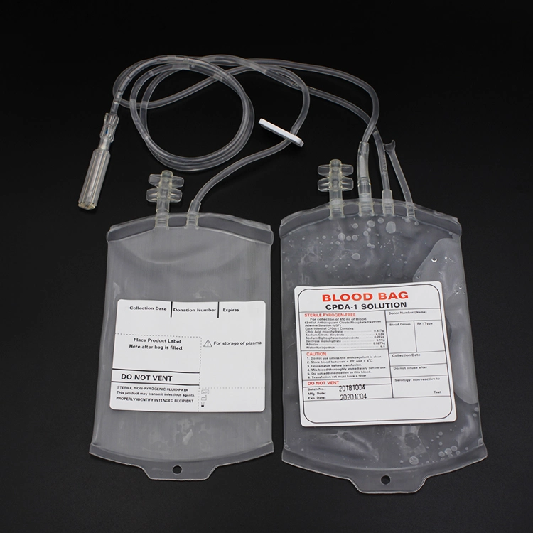 Los fabricantes de bolsas de sangre medicina 450ml solo Cpda-1 para la venta