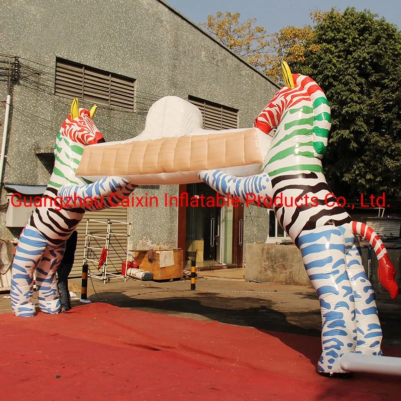 Almofada insuflável impermeável Modelo Zebra Zebra flutuantes infláveis do Party Mascot