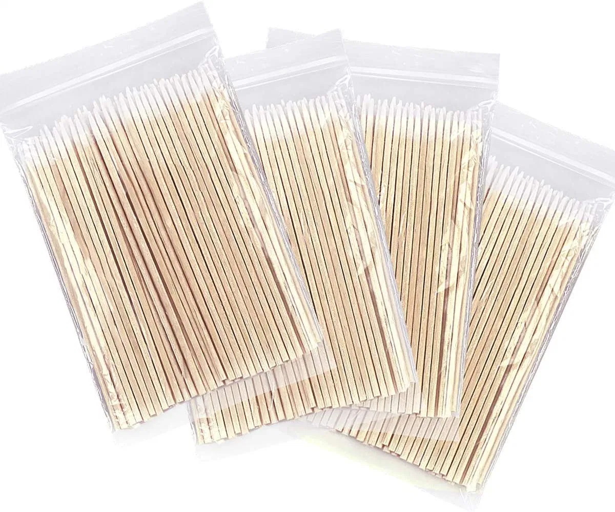 500 Count 4 Inch Pointed Cotton Swabs Microblading Cotton Tipped Applicator Tattoo Permanent Supplies