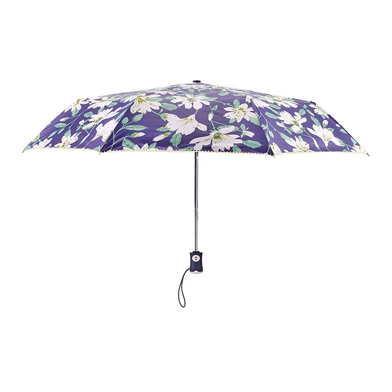 Custom Print Automatic Open &amp; Close 3 Folds Promotion Fashion Umbrella