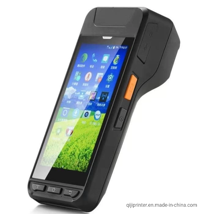 Lecteur de données portable Android 4G industriel 1D 2D Code-barres PDA scanner avec lecteur d'empreintes digitales écran HD 5.5 pouces auto-adhésif Étiquetez l'ANP