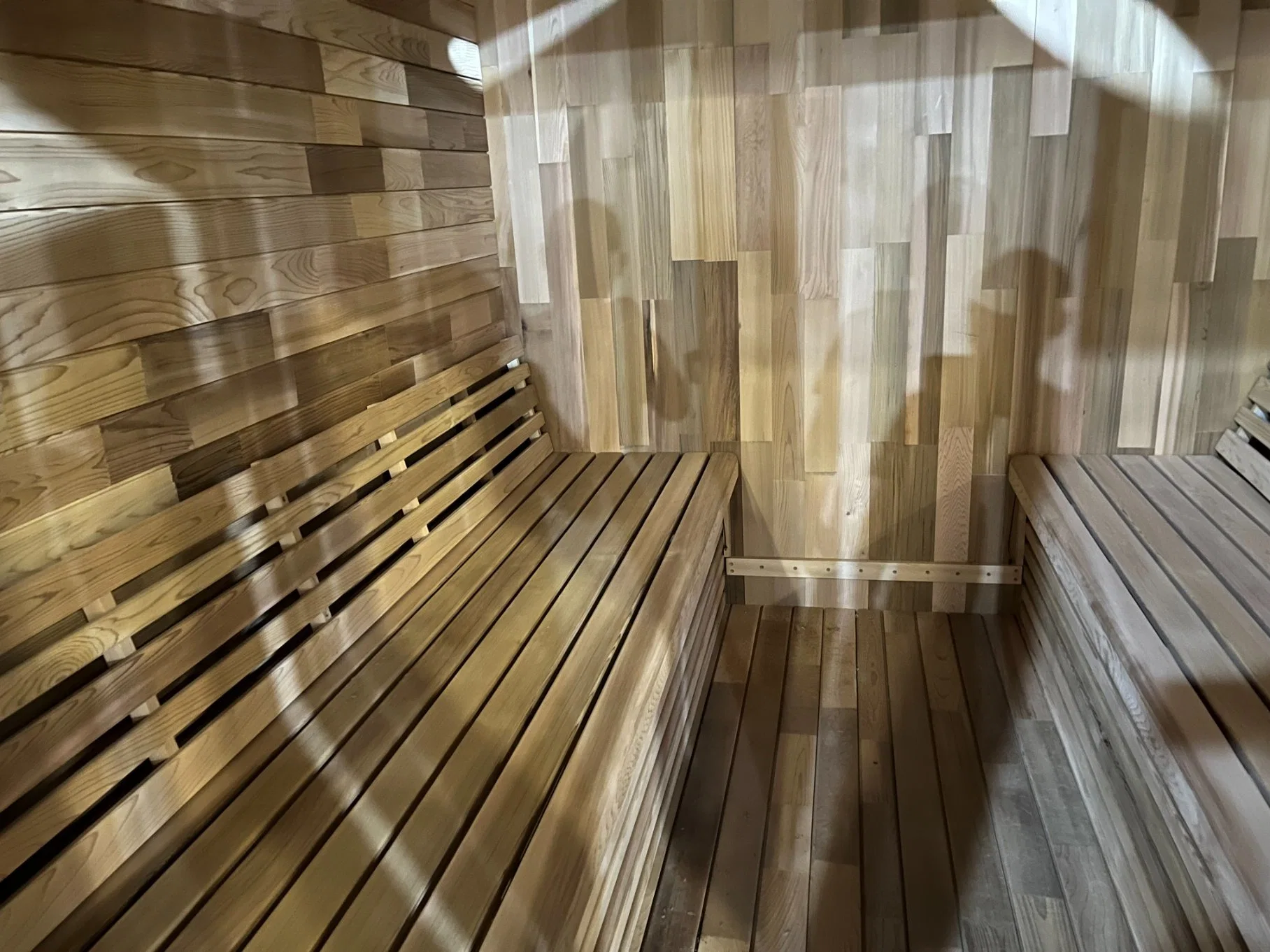 Custom-Made Cedar Square Sauna Room