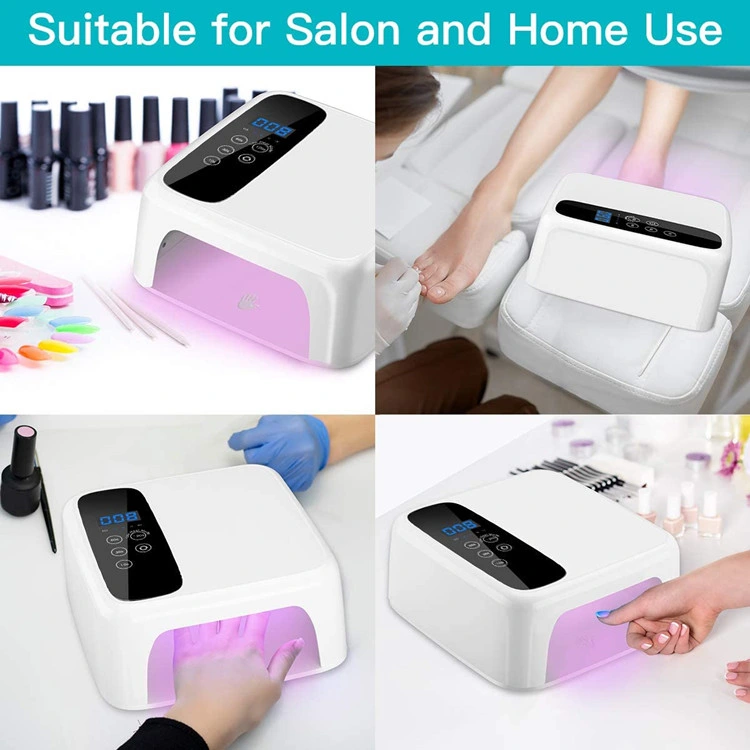 LED UV lámpara de luz UV Uñas Nail secador para las uñas de gel de la luz de curado de Polonia con Temporizador automático de ajuste de pantalla LCD del sensor