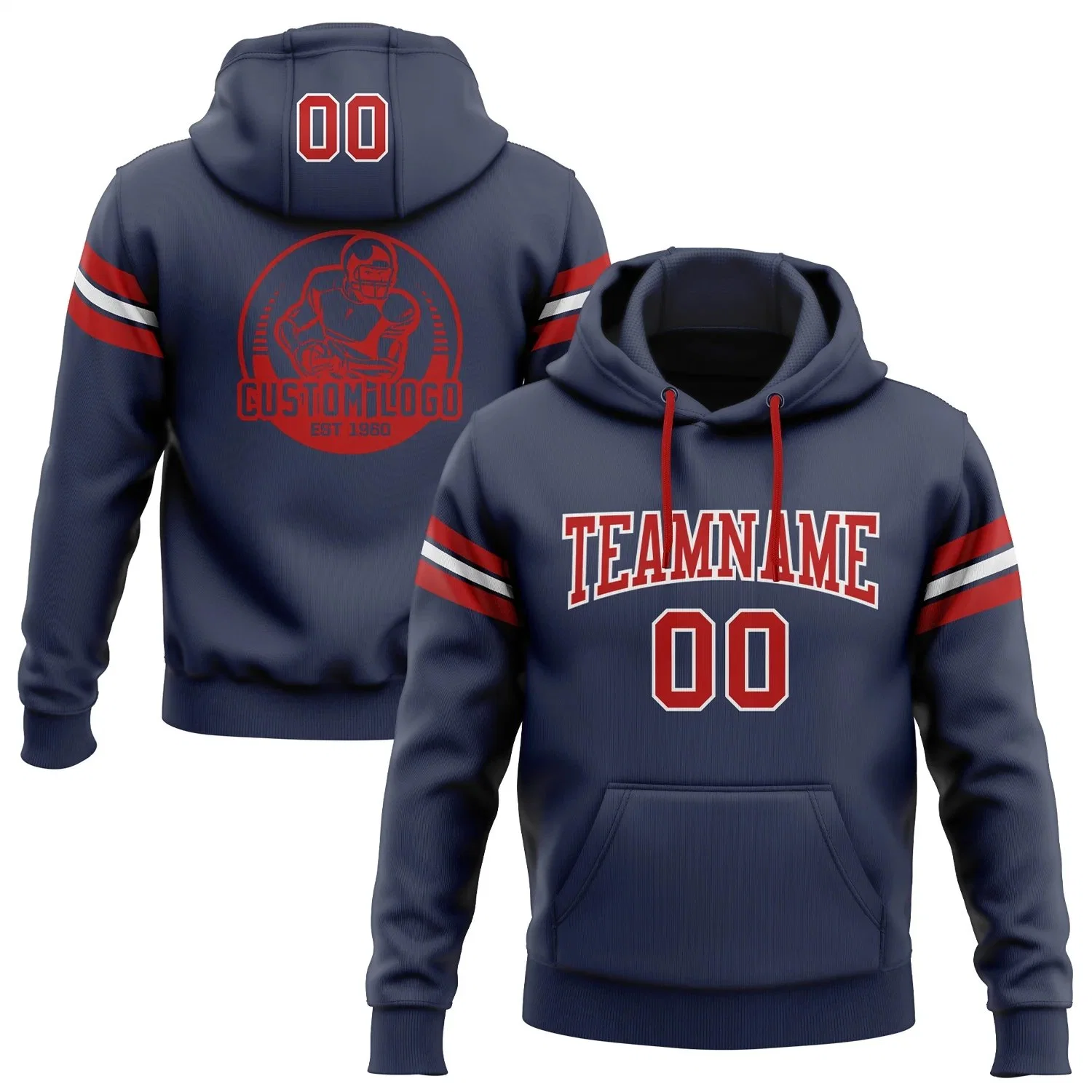 Wholesale/Supplier Custom Sports Pullover Embroidery Sweatshirts Football Hoody Men Printed Pattern Crop Top Hoodies