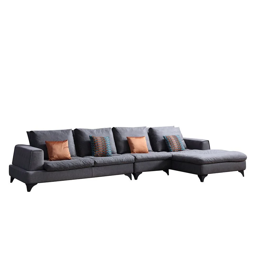 Home Furniture Livingroom Sectional Sofa Sets with Chaise Cheap Imported Fabric Sofa 8139