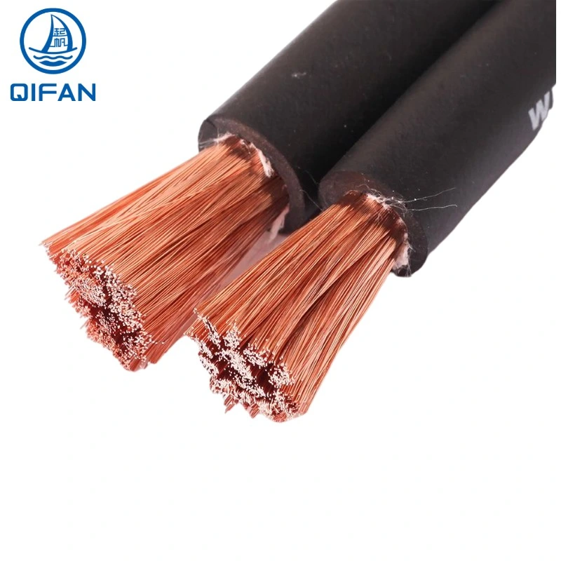 Heavy Duty Natural Flexible PVC or Neoprene Rubber Welding Cable 1 1/0 2/0awgwith Black or Orange Color