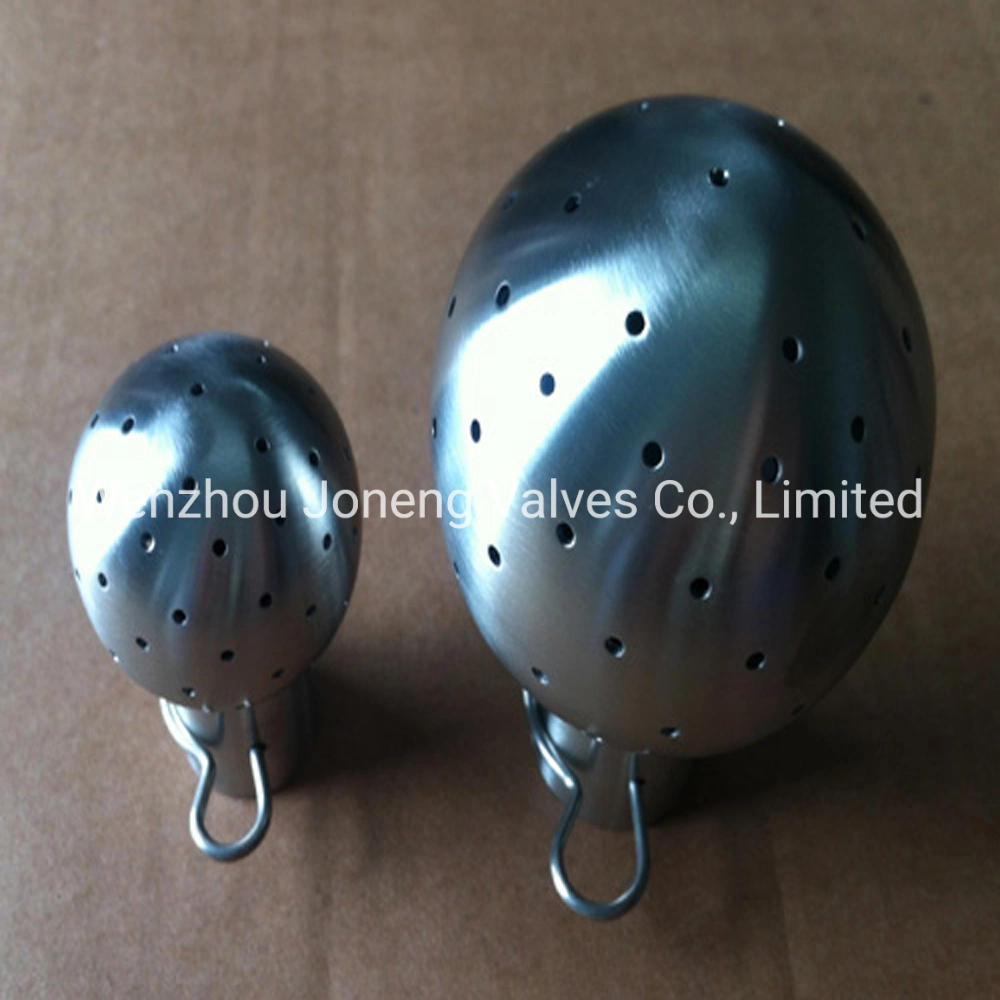 Joneng Sanitary Grade Stainless Steel Welded Pin Type Fixed Spray Cleaning Ball (JN-CB1004)