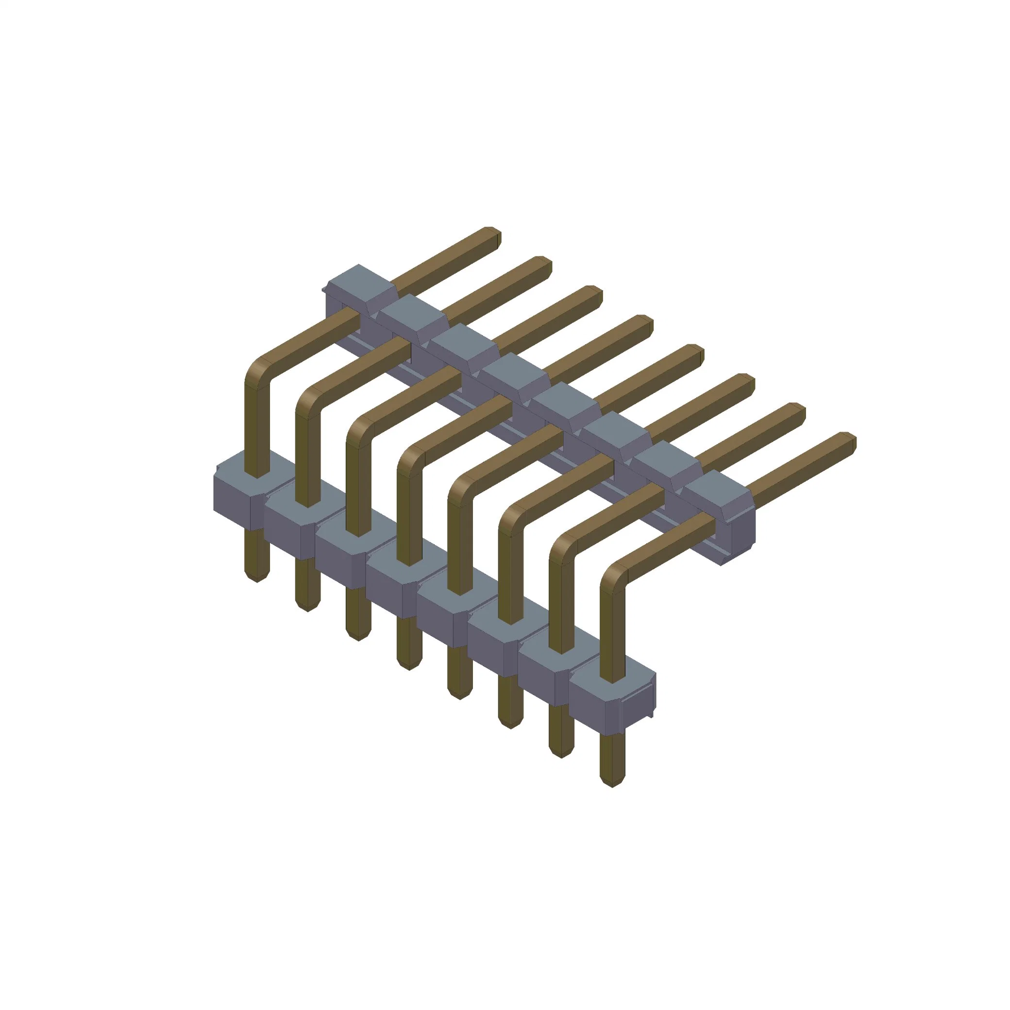 8 Pin PCB Mount Right Angle SMT Aviation and Aerospace Phosphor Bronze Easy Actuation 0.079" (2.00mm) Pitch Pin Header Socket