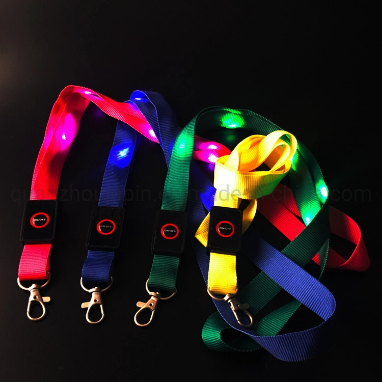 OEM Ppmesh Custom Logo LED Lanyard for Vocal Concert