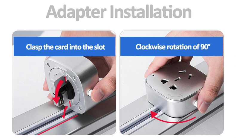 Extension Socket Wall Socket Track Rail Movable Outlet EU Au UK Universal Flexible Sockets Plugs USB Port Office, Kitchen, Meeting Room