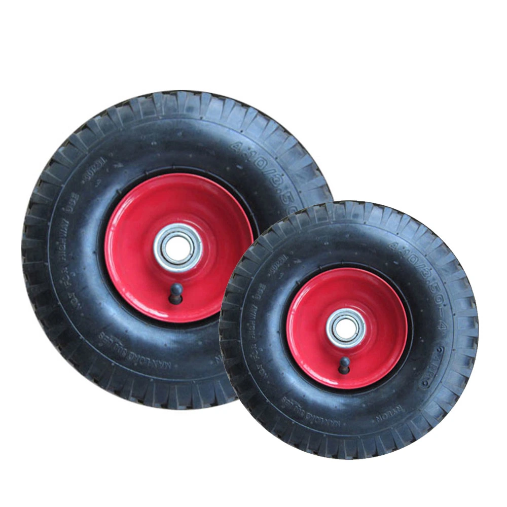 Pneumatic Rubber Wheel 10X3.50-4 Beach Cart Wheel Inflatable Pneumatic Air Rubber Wheel