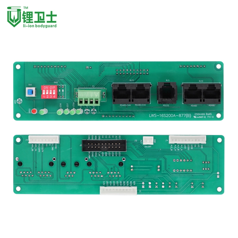 Smart PCM PCB 16s 200A 51.2V BMS with RS232/RS422/RS485/Can/Usart Communication Interface