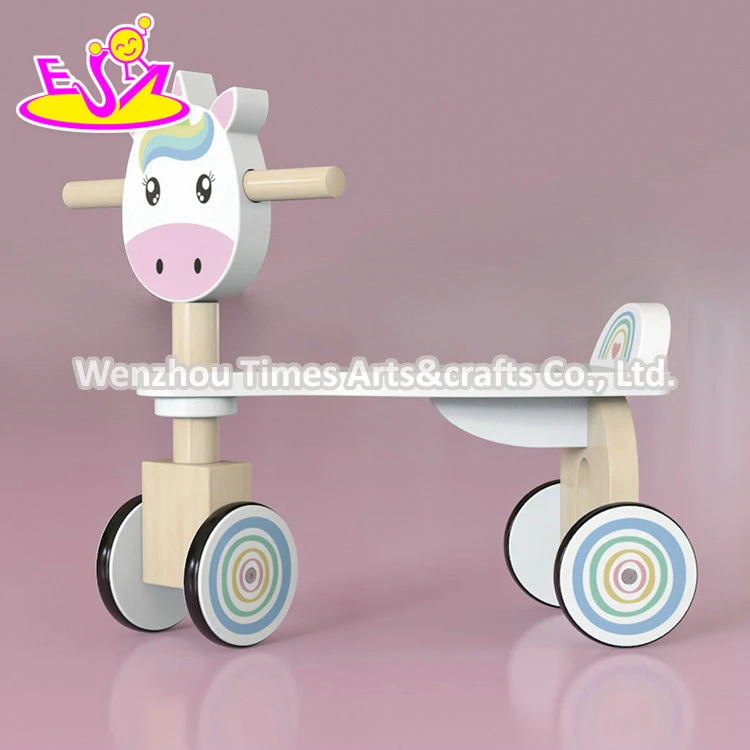 Wholesale/Supplier Baby Pink Unicorn Wooden Ride on Animal Toy for Children W16b019