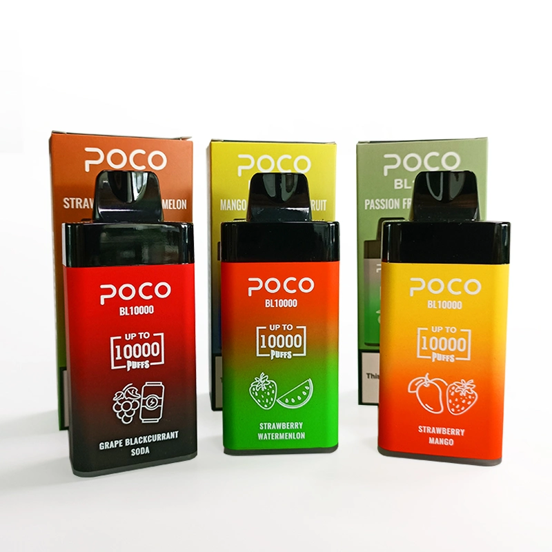 Hotsale Poco 10000bouffées Bar avec 20ml de capacité Vape acceptent les échantillons jetables