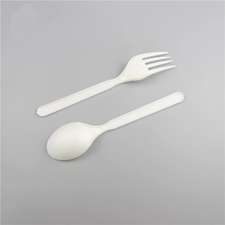 7 Inch Disposable PLA Fully Degradable Tableware Plastic Cutlery Set