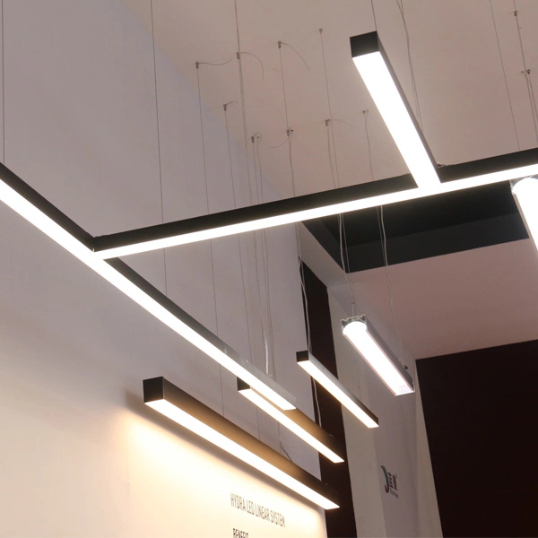 Energy Saving Commercial Office Building Flexible LED Bar Fixture Pendant Linear Light Anti Glare