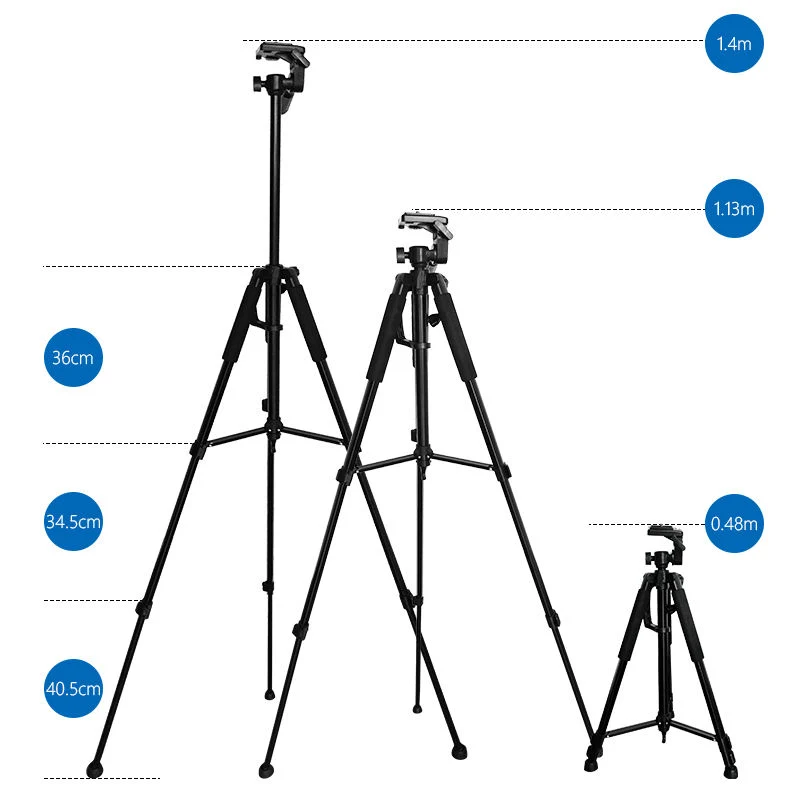 160cm Professional Aluminum Mobile Phone Stand Tripod DSLR Video Travel Tripod Stand