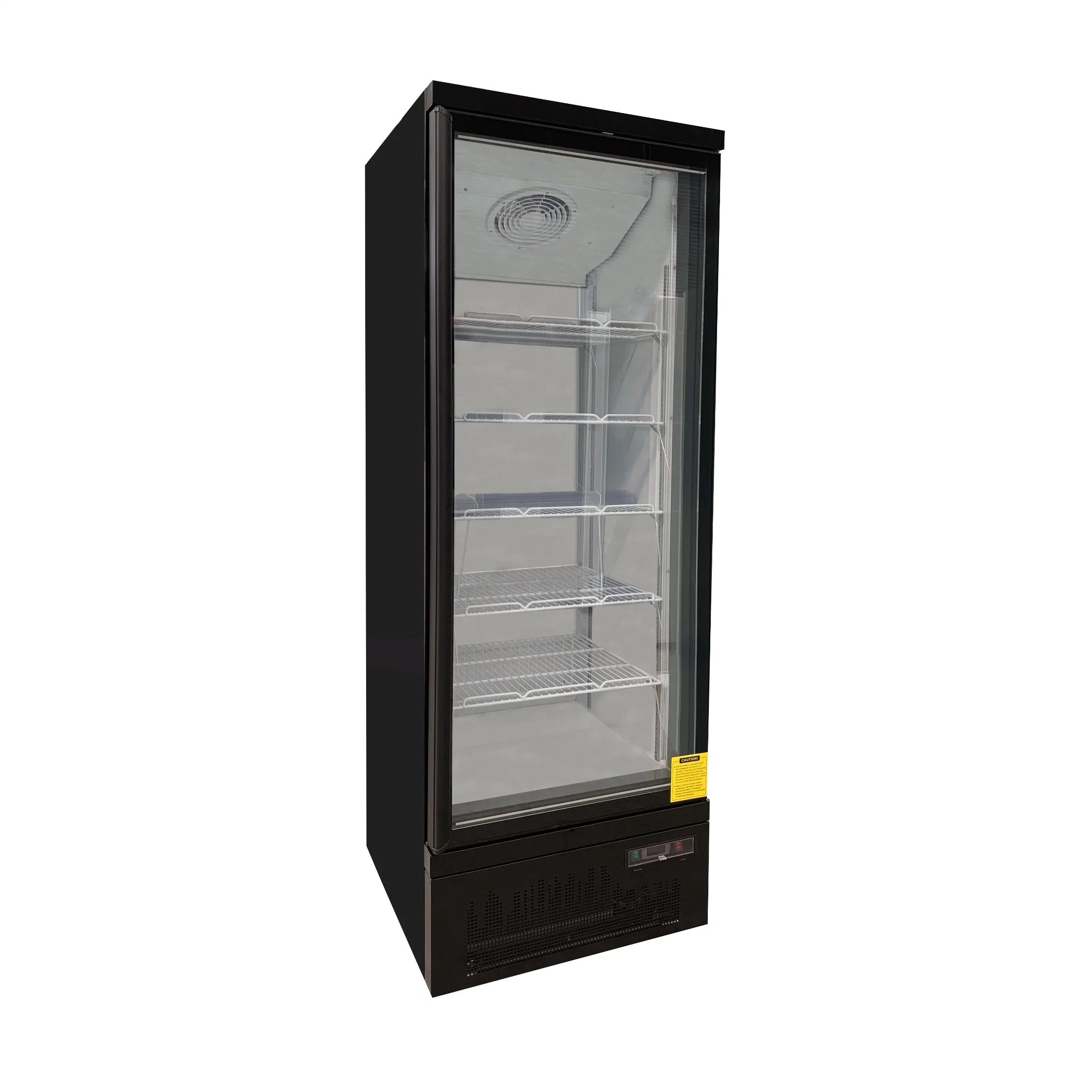 -18~-22°C Refroidisseur d'air pour boissons froides Auto-Rebond Quatre portes en verre Congélateur commercial vertical pour magasin de proximité