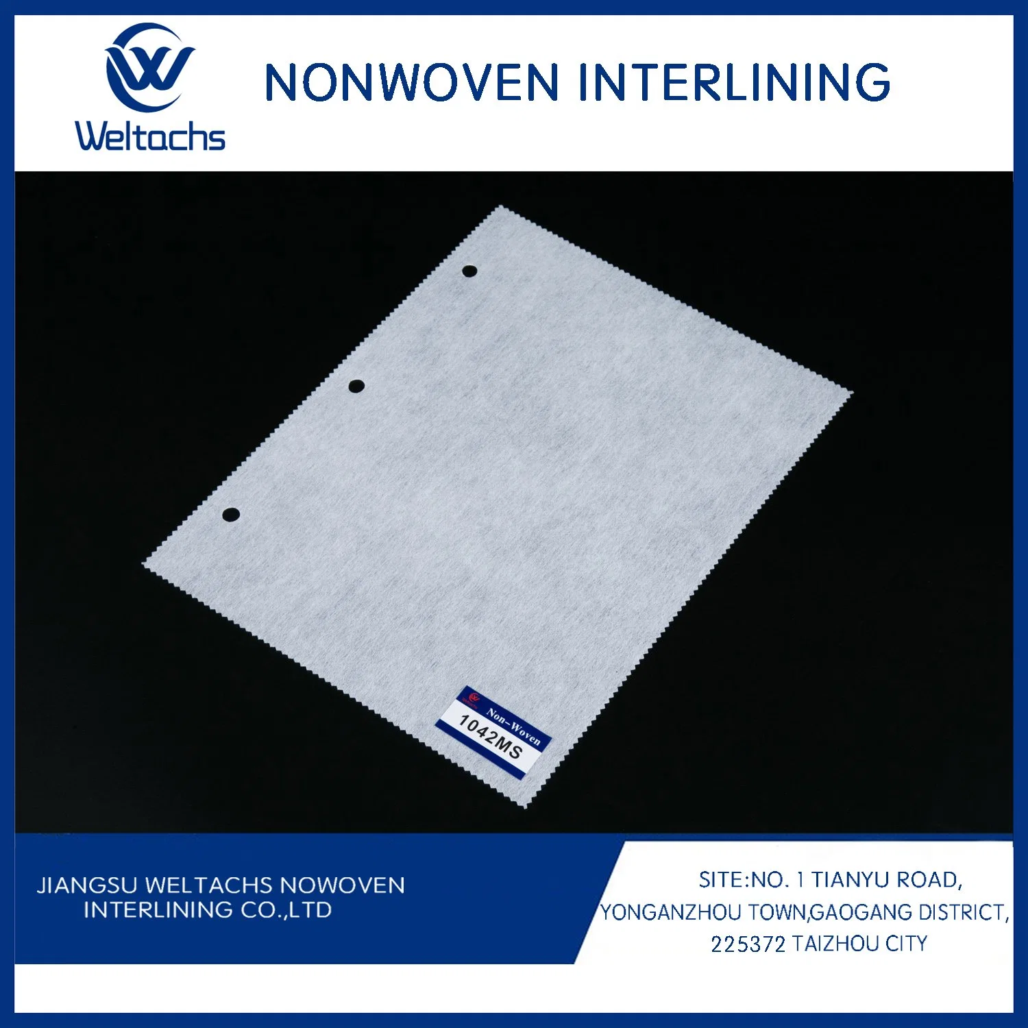 100/150cm Width Adhesive Recycled Fusible Nonwoven Fabric Interlining