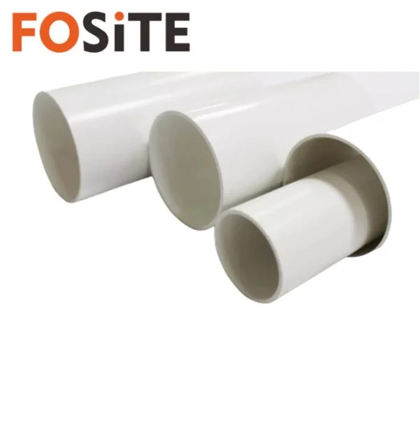 Fosite anpassbare PVC-Entwässerungsrohr 90mm Hart PVC Weiß Blau Orangefarbener Abwasserschlauch