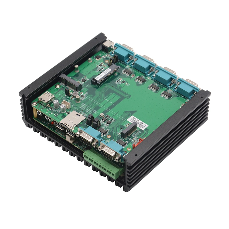 Support 6* RS232 dB9 Serial Interface I5 6360u Dual-Core X86 Fanless Embedded Industrial Mini PC I3 / I5 / I7 Box PC