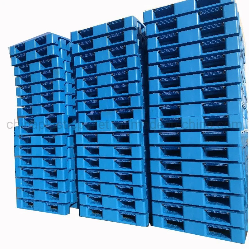 1200*1000 HDPE Racking Steel Reinforced Six Runners Heavy Duty Euro Plastic Pallet