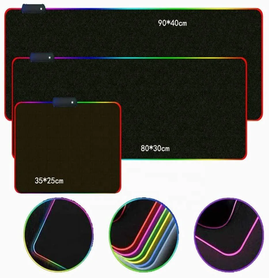 Custom Stock Large XXL Cloth Extended Blank Sublimation RGB LED Gaming Gamer Mat Mousepad Mouse Pad