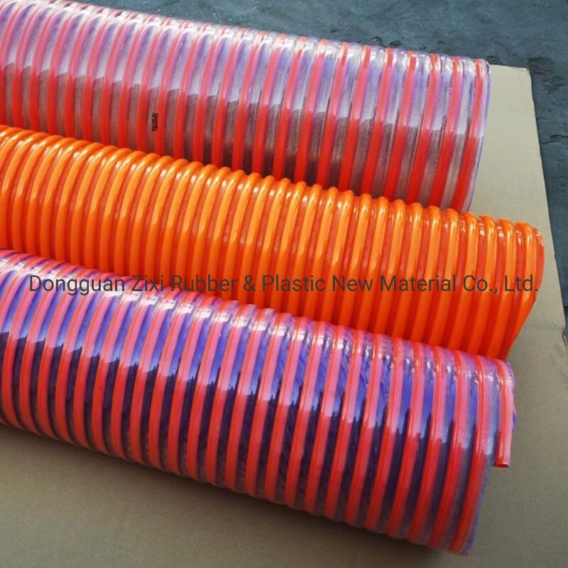 Flexible Clear Spring Spiral Dredging Hoses PVC Sand Suction Tube