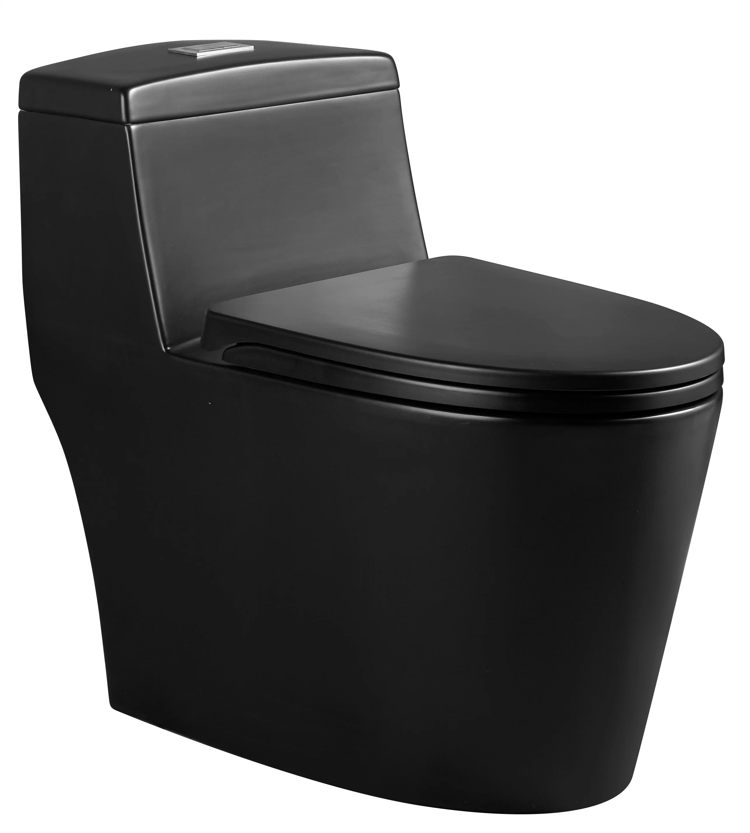 Diseño moderno cuarto de baño Wc Sanitaryware lavado negro mate One-Piece wc