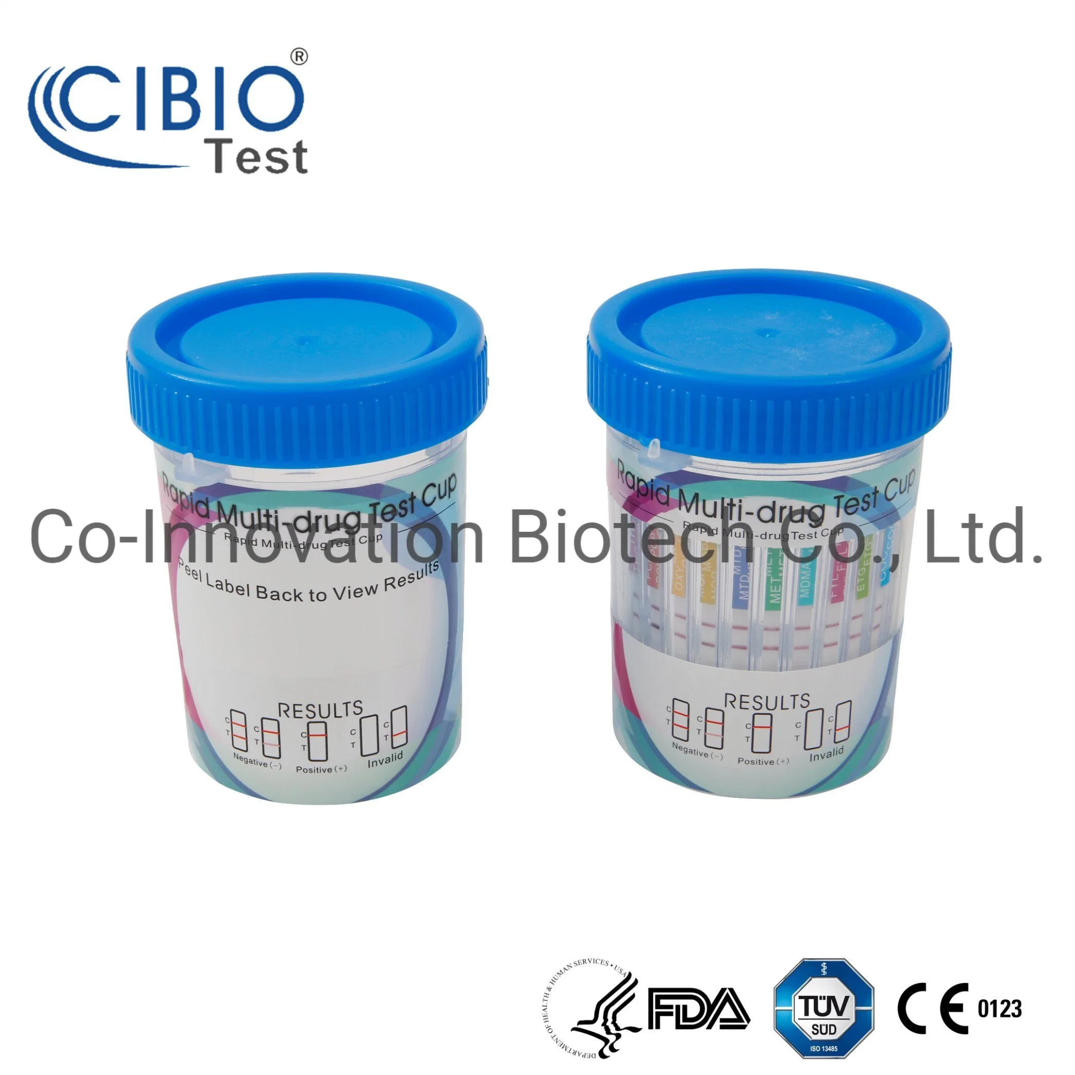 Instant Multi Panel Drug Test Cup FDA 510K CLIA verzichtet