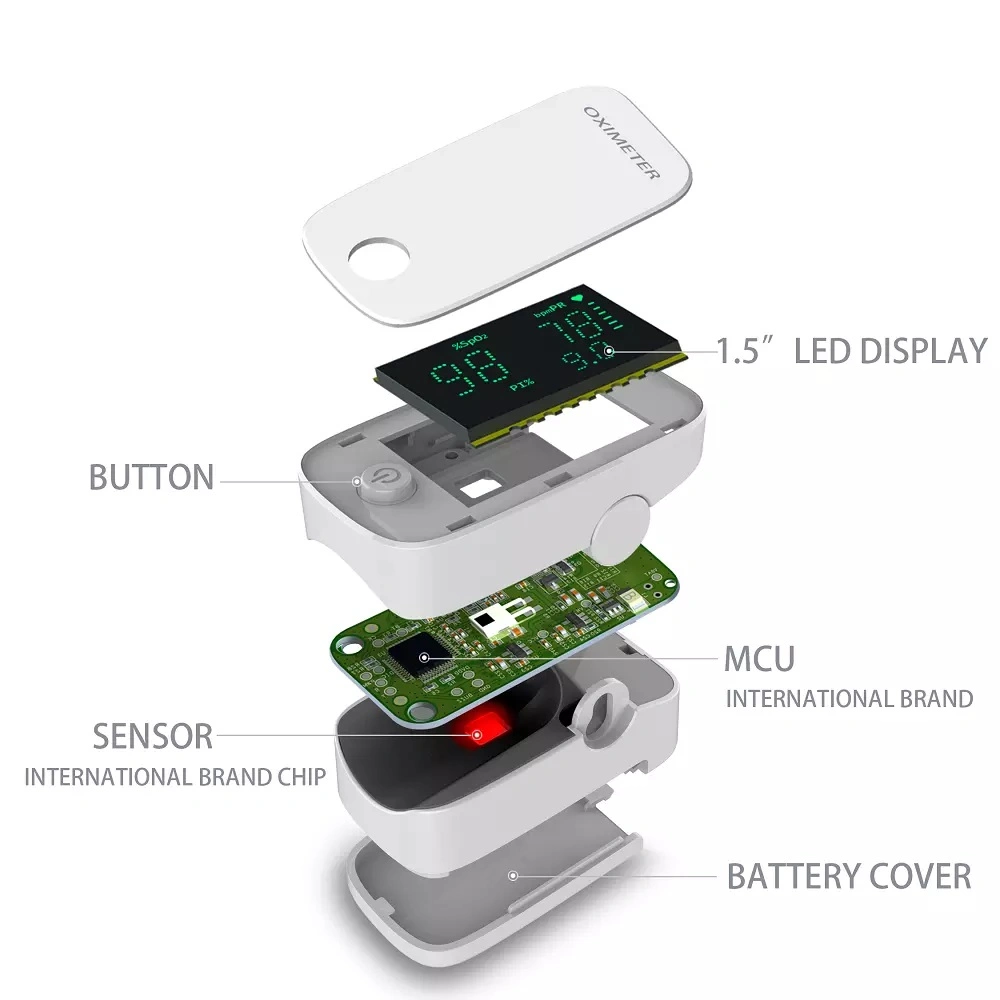 LA fréquence CARDIAQUE À LED accepte la pression artérielle BP de la boîte de carton OEM Moniteur