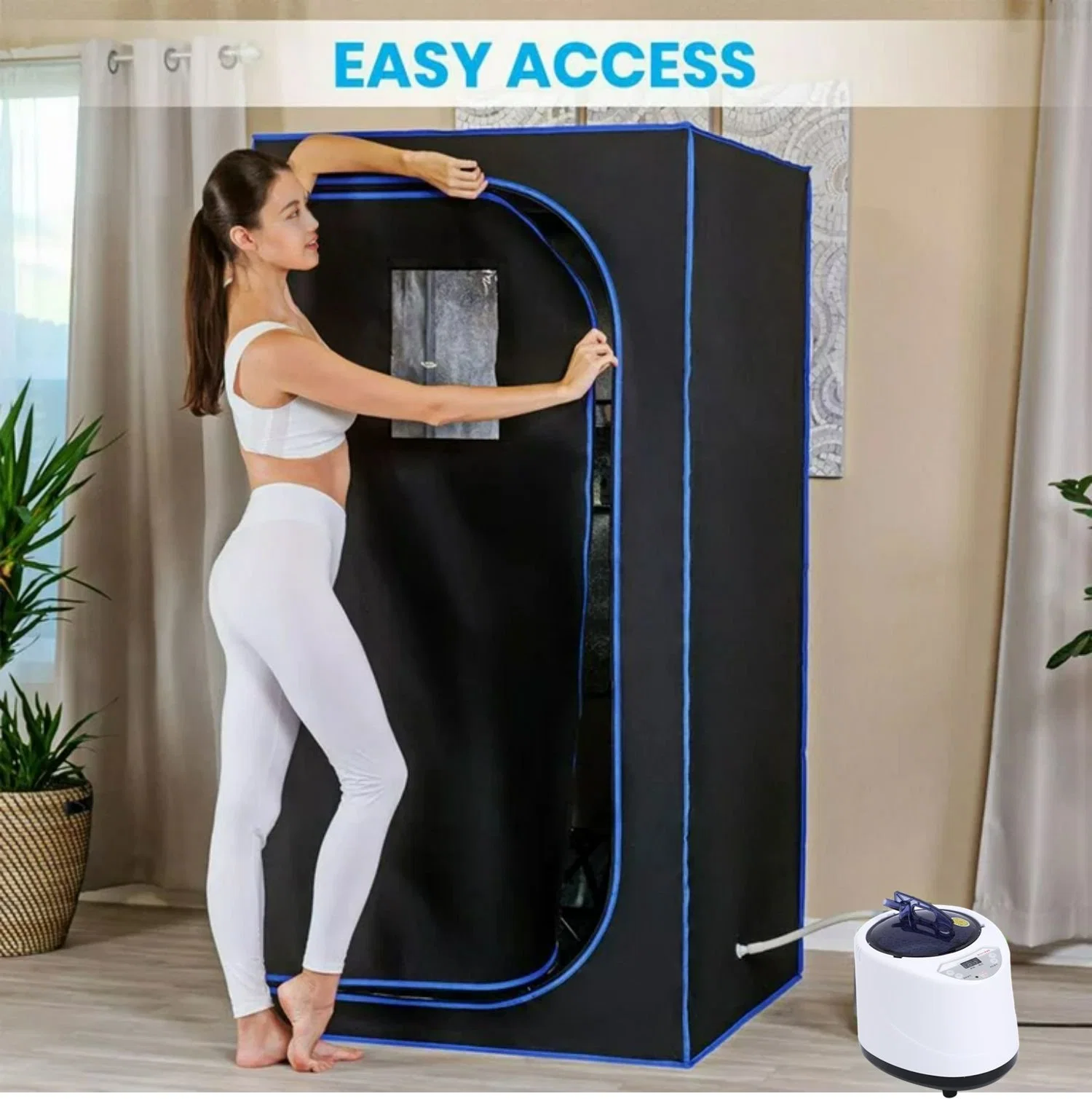 Juego de sauna de vapor para casa de cuerpo completo Sauna de vapor plegable grande Spa para una persona