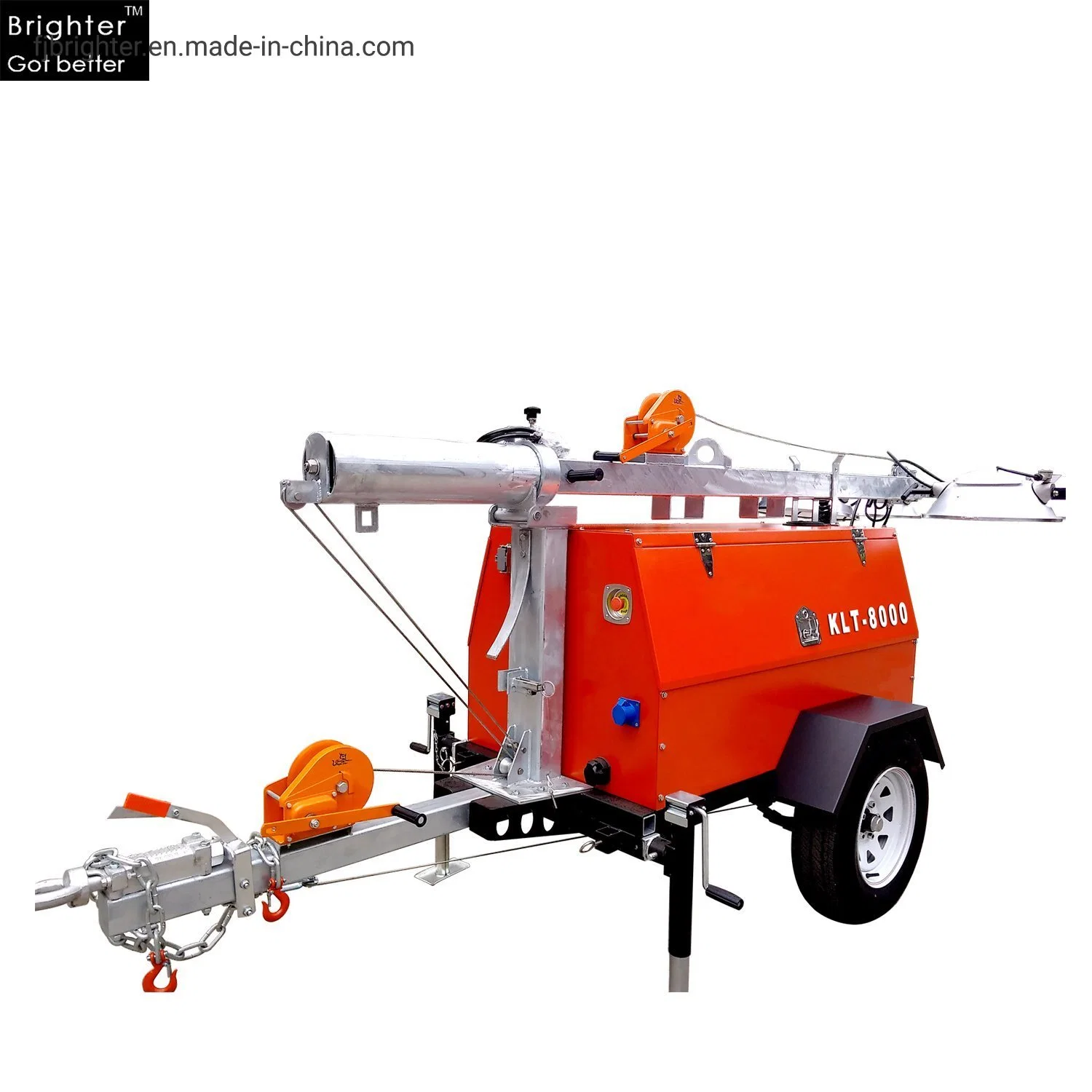 4000W de Halogenuros Metálicos Trailer-Mounted motor Kubota de emergencia de la TORRE DE LUZ MÓVIL