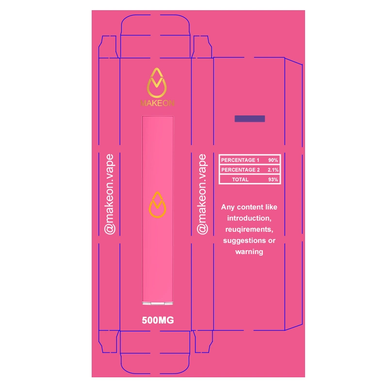 Design de caixa livre Caixa de Papelão personalizada OEM da marca Ecig barato caixas coloridas