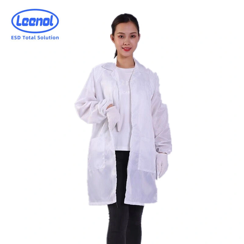Leenol-Hight Quality Anti Static Apparel ESD Coat Cleanroom Garment for Industrial Workplace Clothes