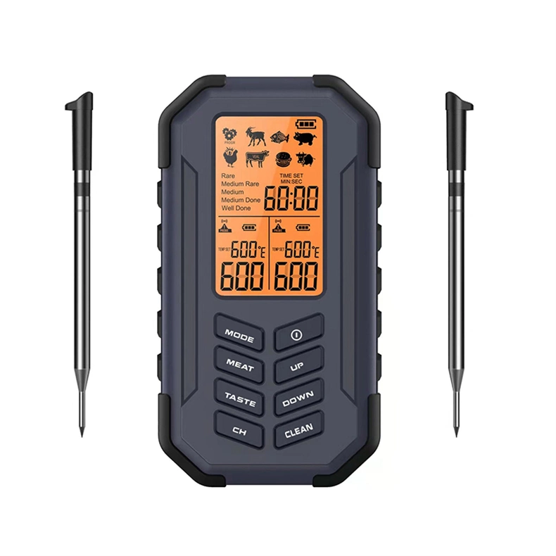 Outdoor 50 Meters Wireless Grill Thermometer Meat Probe