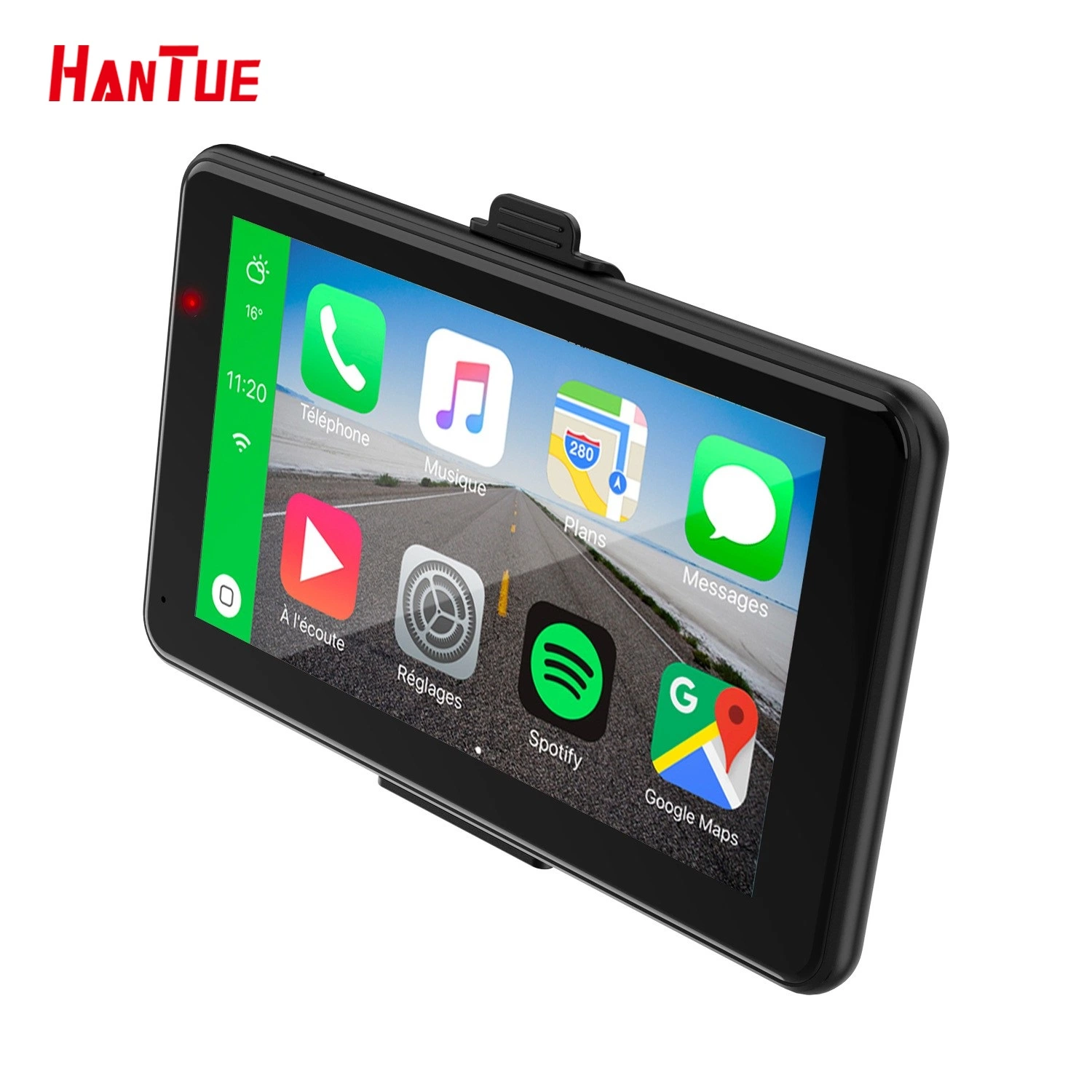 7 pouces de navigation GPS Portable voiture Carplay FM sans fil, prend en charge Android, miroir Auto Link, appareil photo de la vue arrière