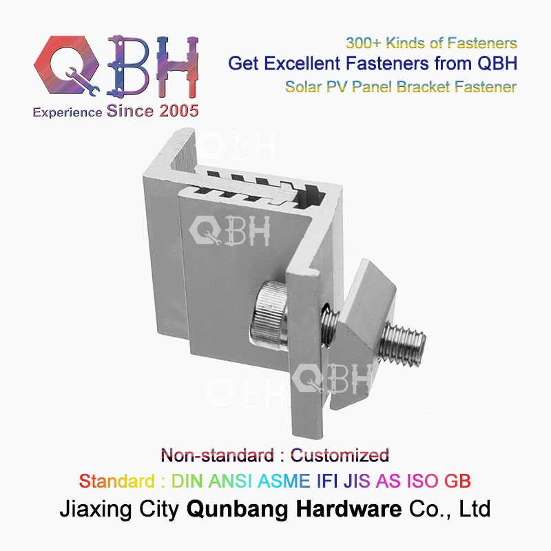 Qbh OEM ODM Hot-Selling Standard & Customized General-Purpose PV Photovoltaic Bracket Tin Roof Aluminum Alloy Solar Bracket Building Constructure Hardware