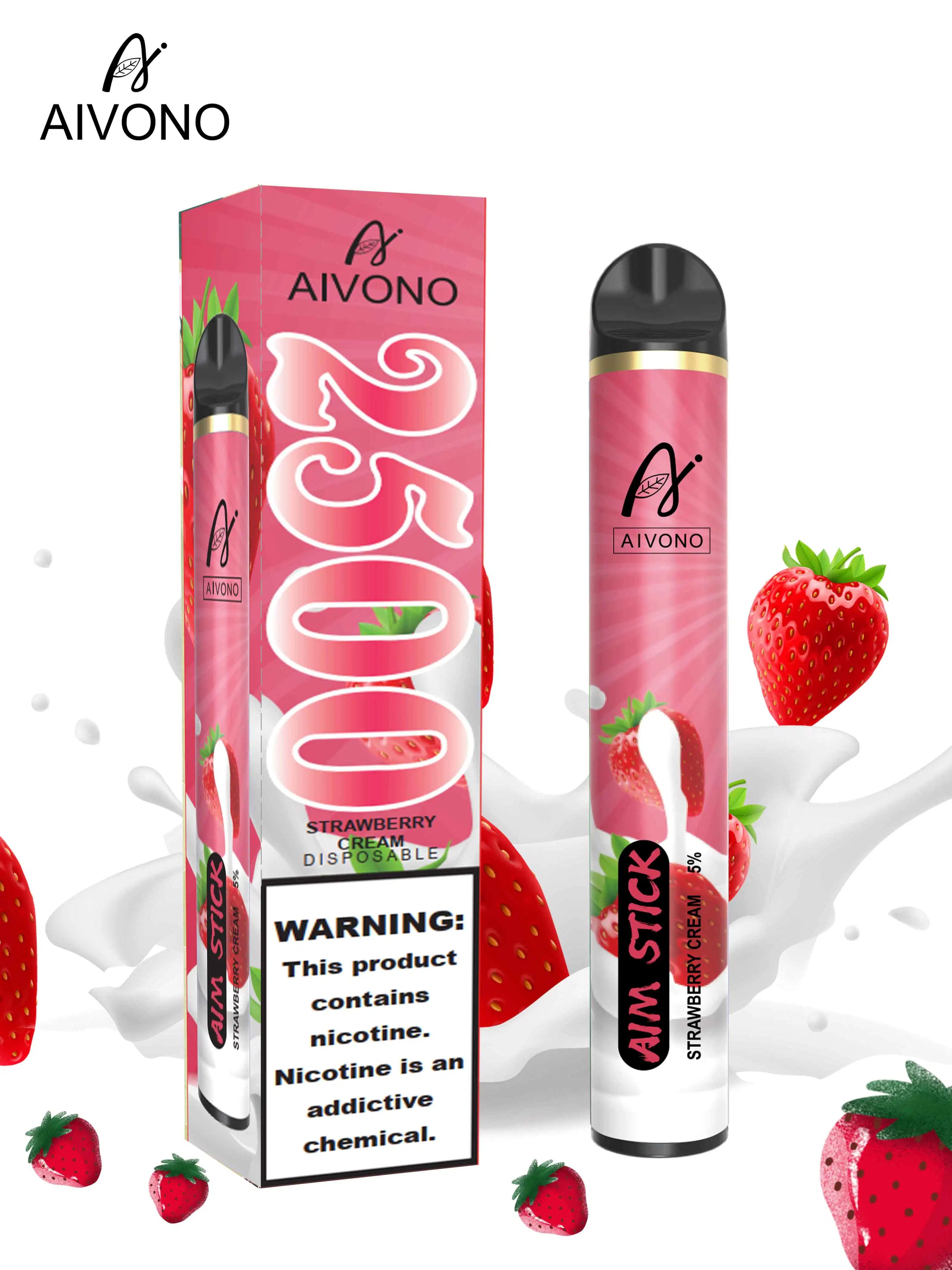 Aivono Disposable/Chargeable Vape Pen Factory Wholesale/Supplier Electronic Cigarette Vaporizer E-Cig Aim Stick 2500puffs 16flavors EGO