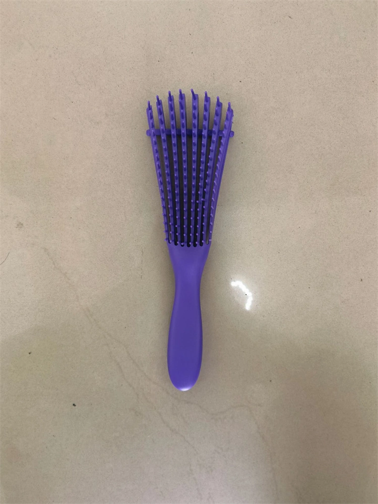 Plastic Rows Woman Curly Hair Detangler Brush Detangling Hair Brush