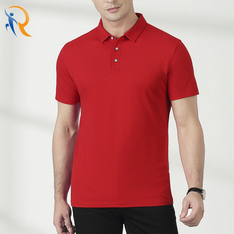 Men's Casual Polo Shirt Trendy New Loose Top Men's Solid Color Cotton Polo Shirt Jkt-146
