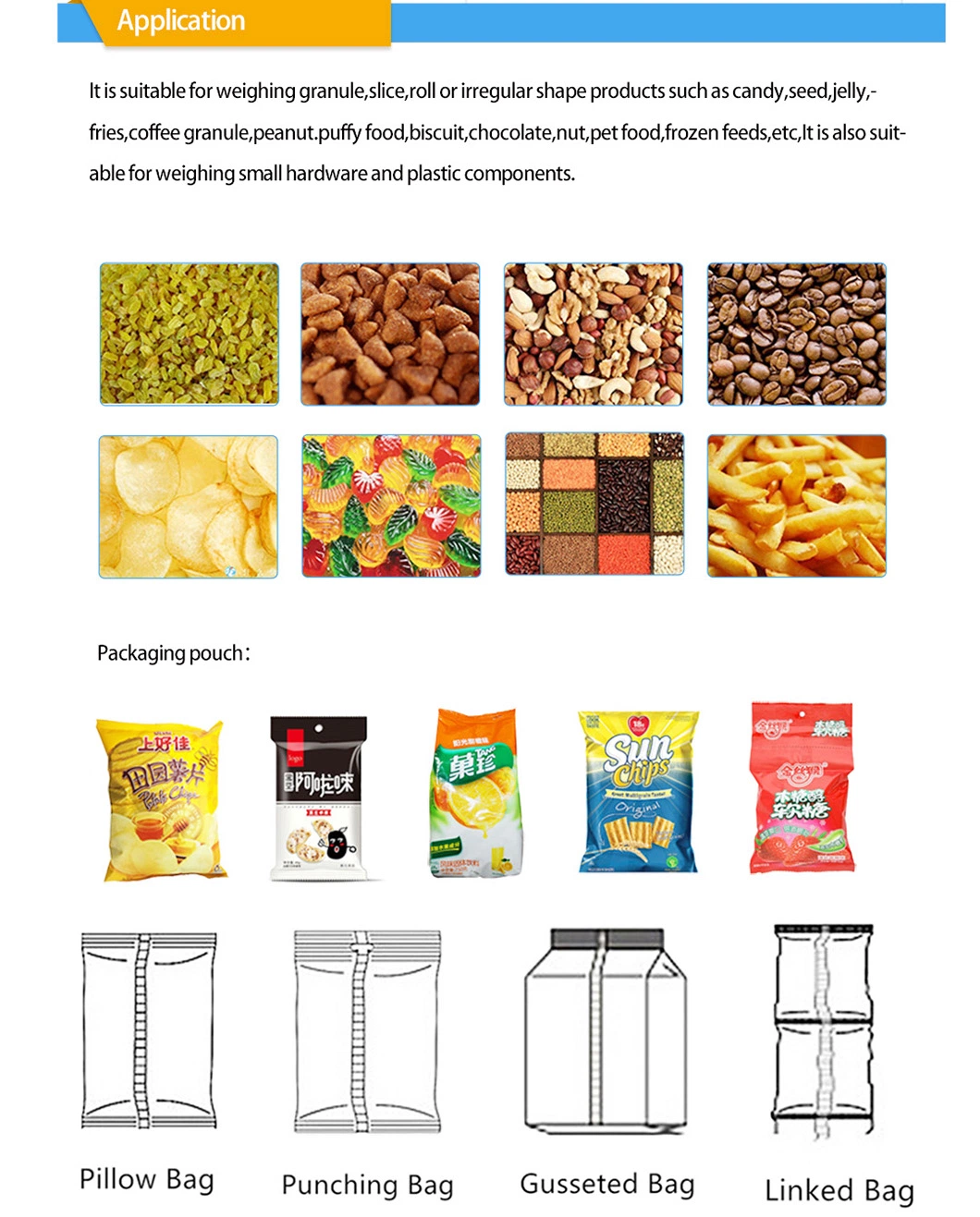 Automatic Corn Potato Banana Chips Vertical Packing Machine Packaging System