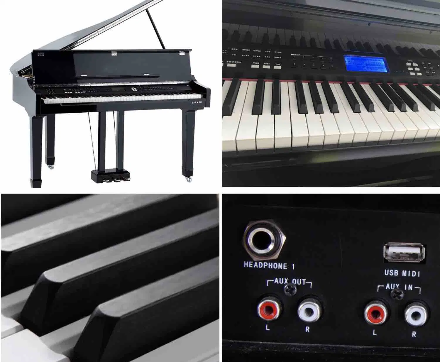 88 teclas personalizada Baby Grand Piano eléctrico digital modelo 100 3.3 Fets polaco de Caoba