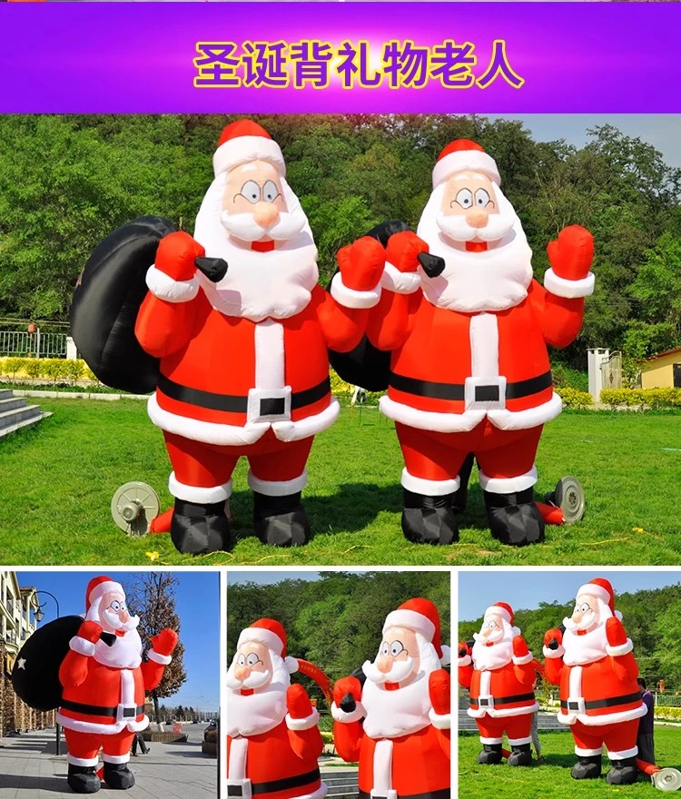 Inflable con Giftbag Boyi Santa Santa Navidad inflables