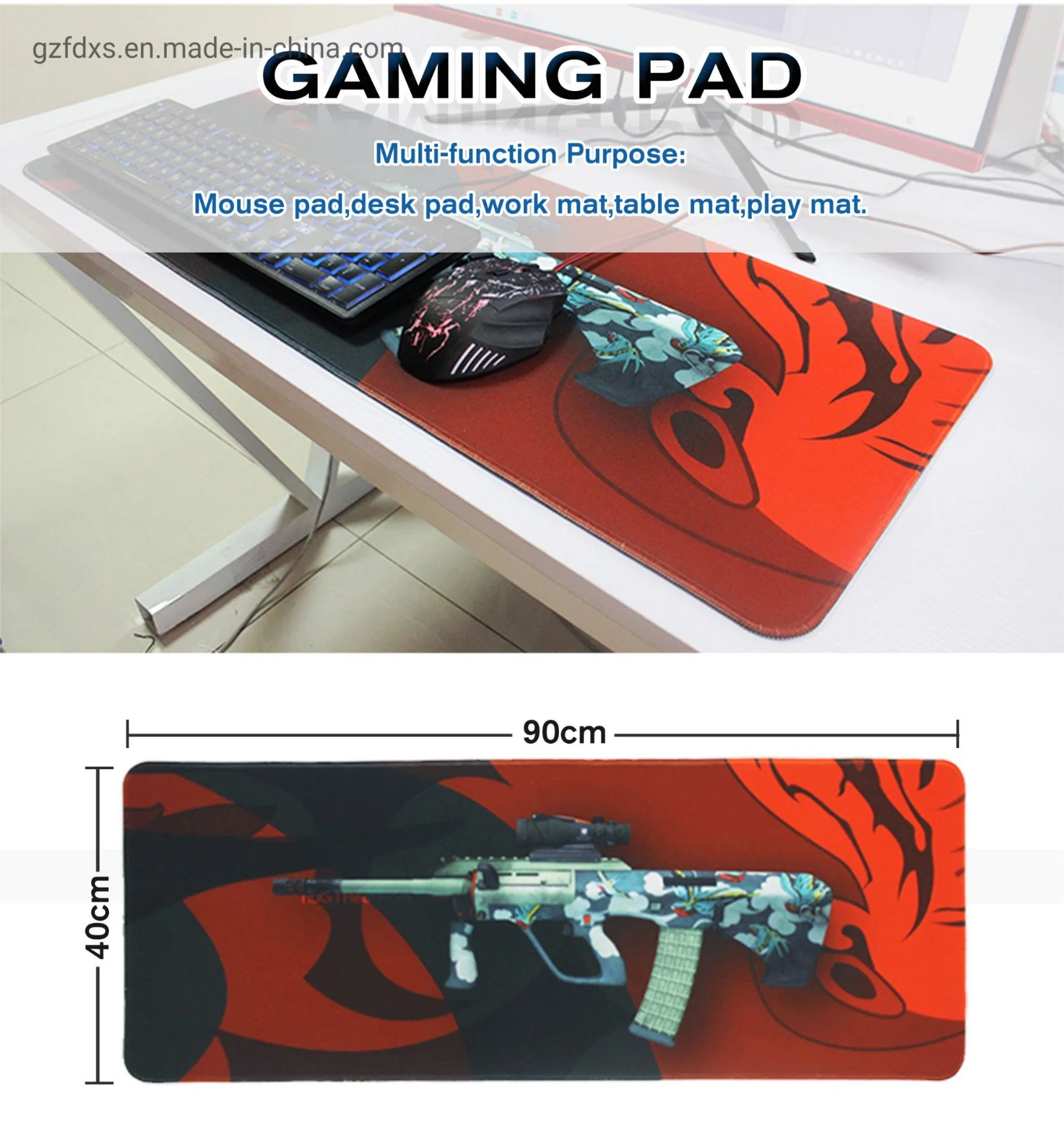 Plain Gaming Mouse Pad Bulk Mouse Pad Material Black Play Mat