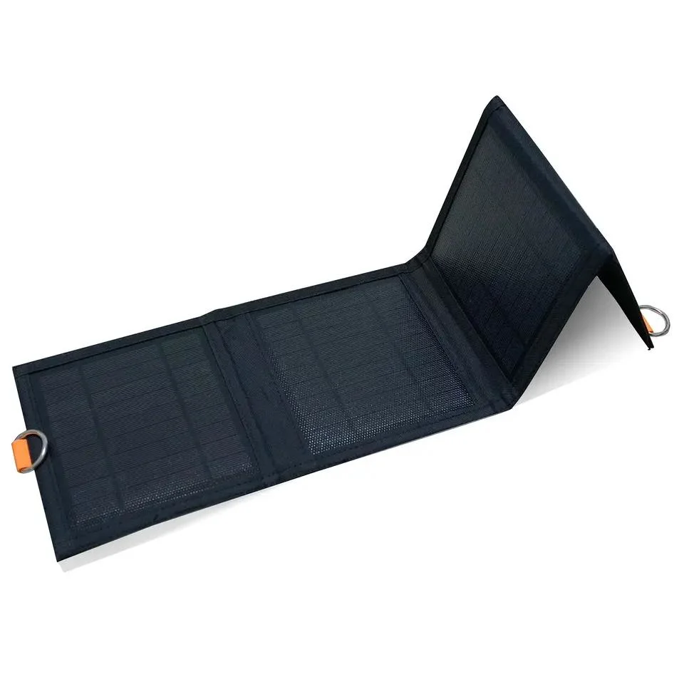 15W Portable Solar Panel Charger with 2 Waterproof Foldable USB