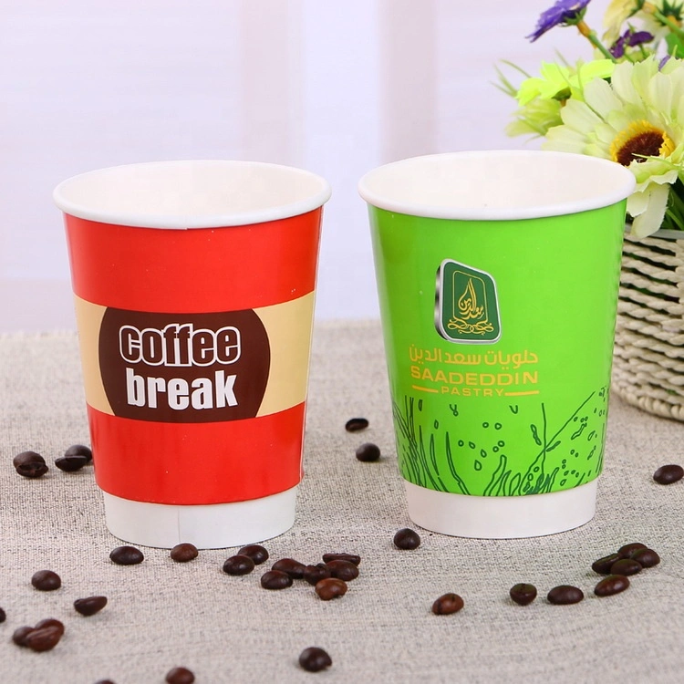 Custom 3oz 4oz 8oz 12oz de doble pared de pared simple vaso de papel