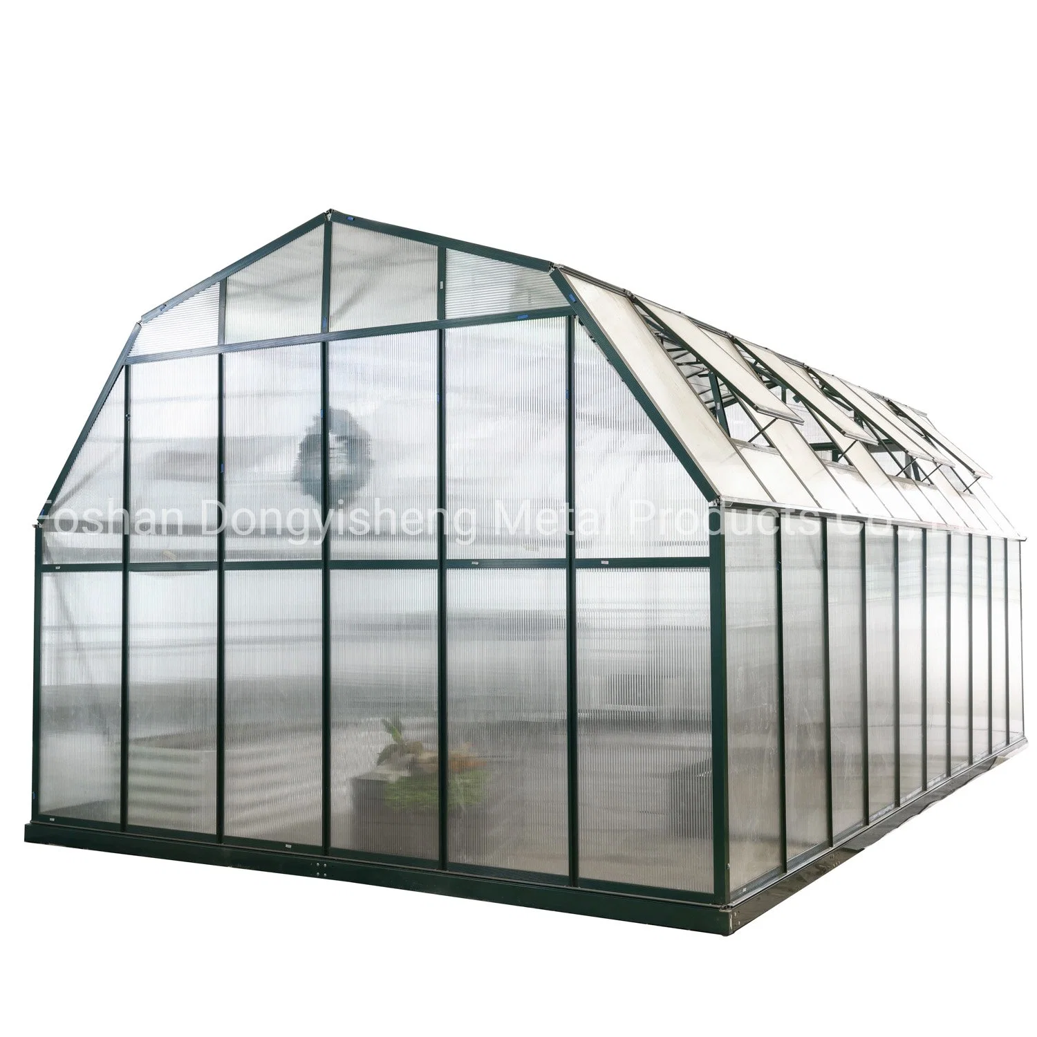 Multi Span 10mm Polycarbonate Sheet Greenhouse Barn Style Aluminium Garden Greenhouse Rdgu0816-10mm