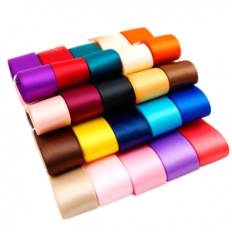 Custom Printed Logo 25mm Single Faced 100% Polyester Satin Ribbon for Gift Wrapping